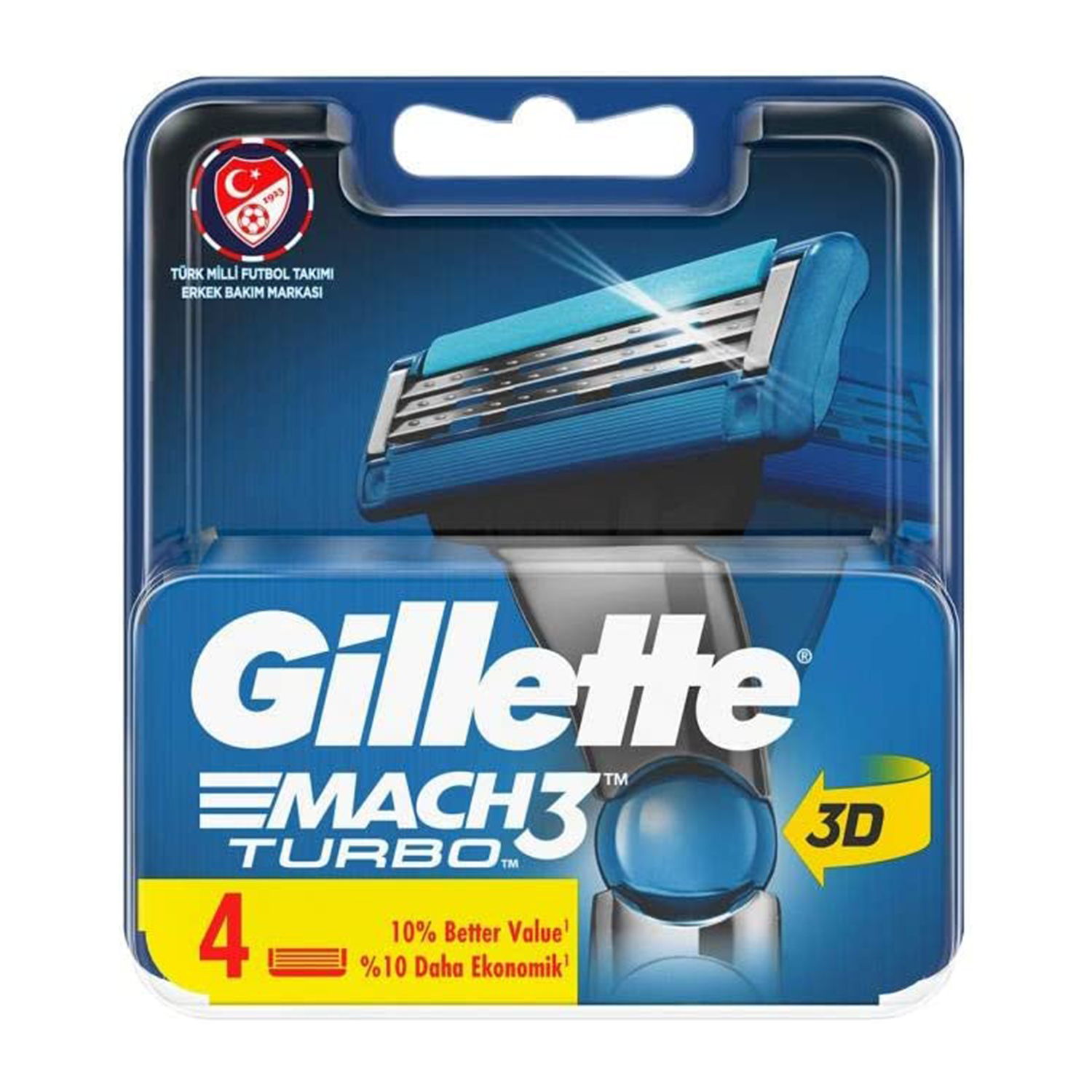 Gillette  Mach 3  4 LÜ  Bıçak Turbo