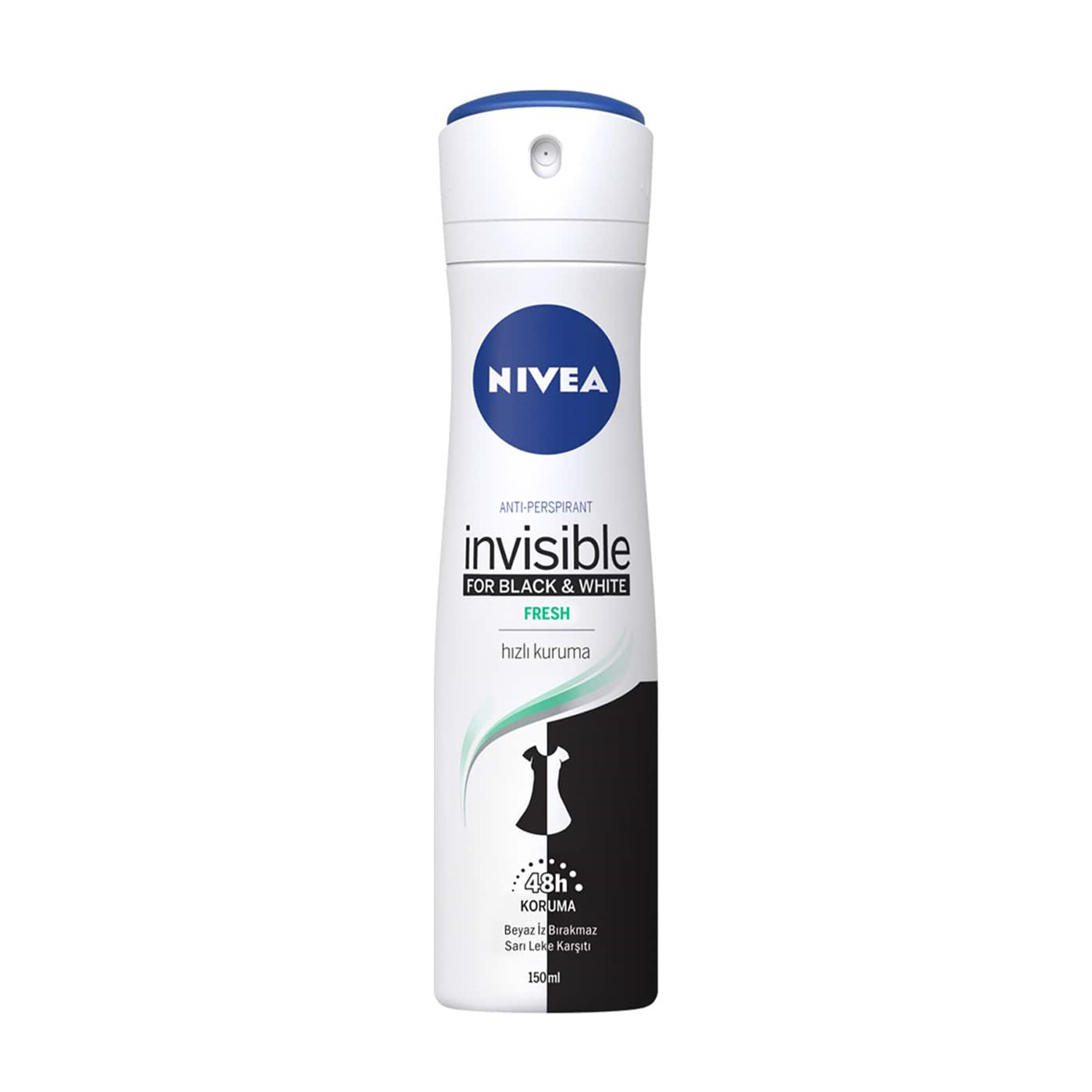 Nivea Deodorant Sprey Inv B&W Fresh 150 ML Kadın