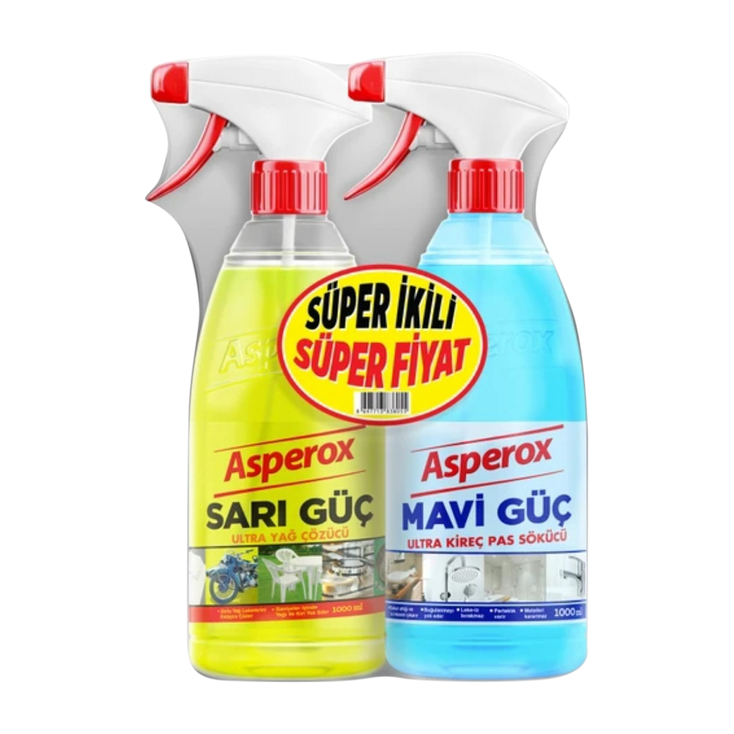 Asperox Sarı + Mavi Güç 1 LT