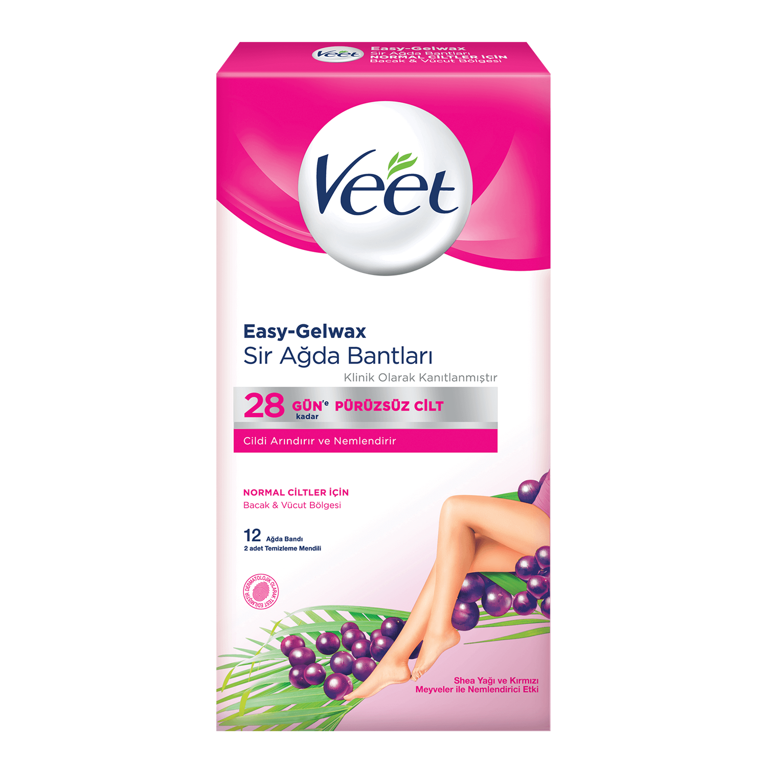 Veet Soğak Ağda Bandı Normal Ciltler 12li