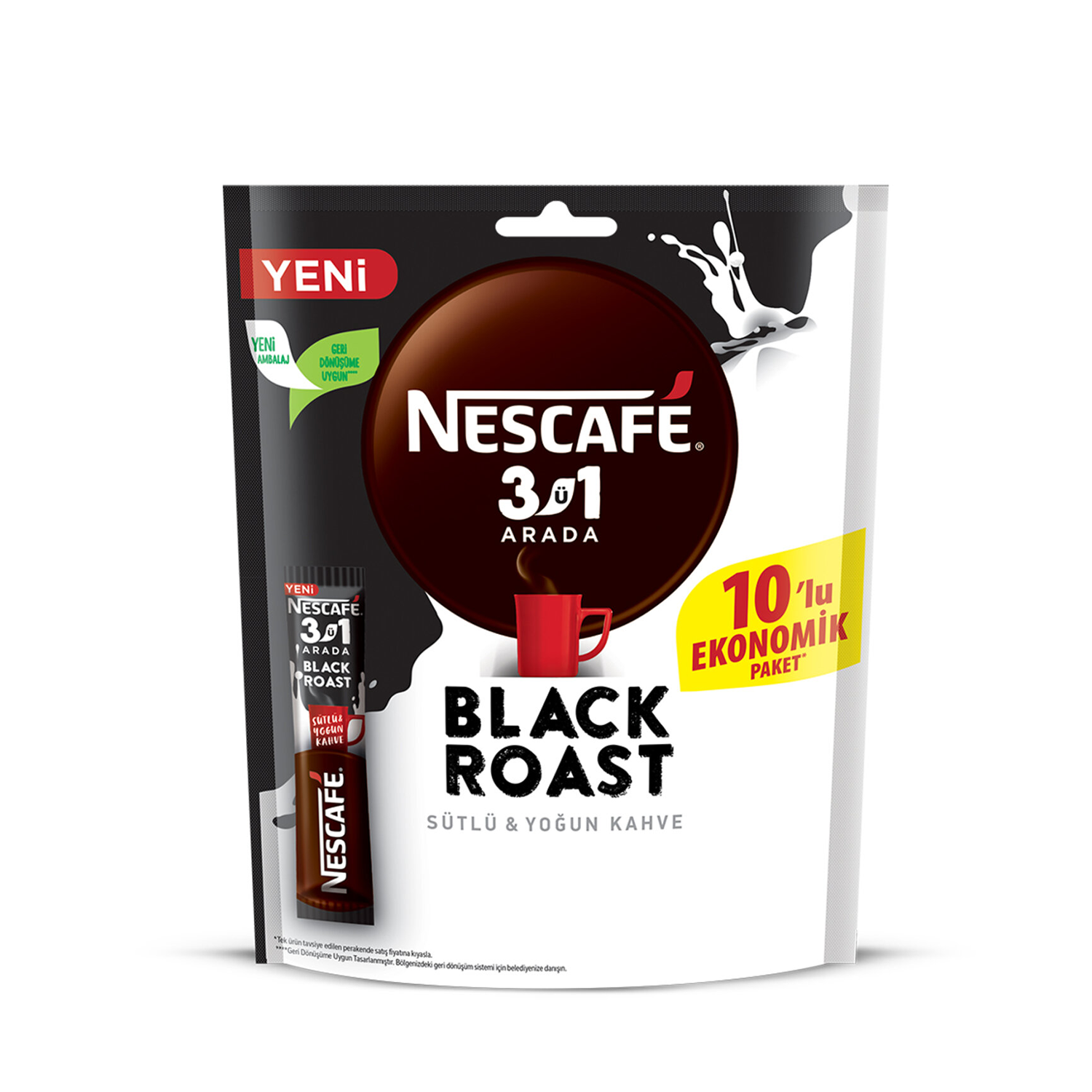 Nescafe 3ü1 Arada Blakc Roast 10lu