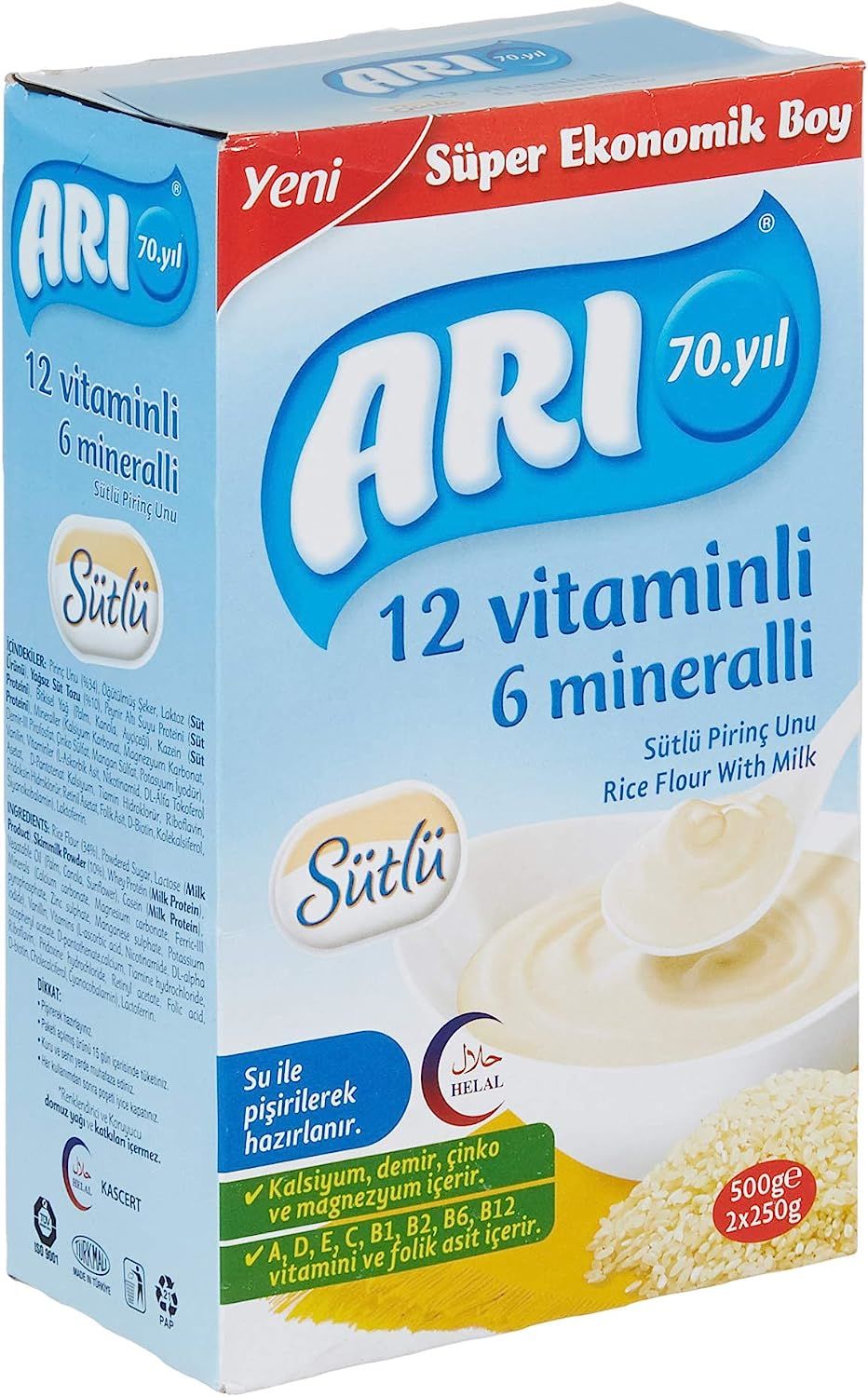 Arı 12 Vit Altı Mineral 500 GR Sütlü