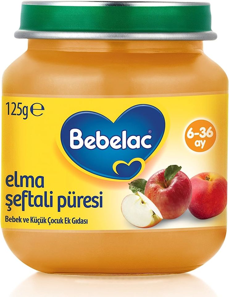 Bebelac Kvn Şeftali-Elması Püresi 125 ML