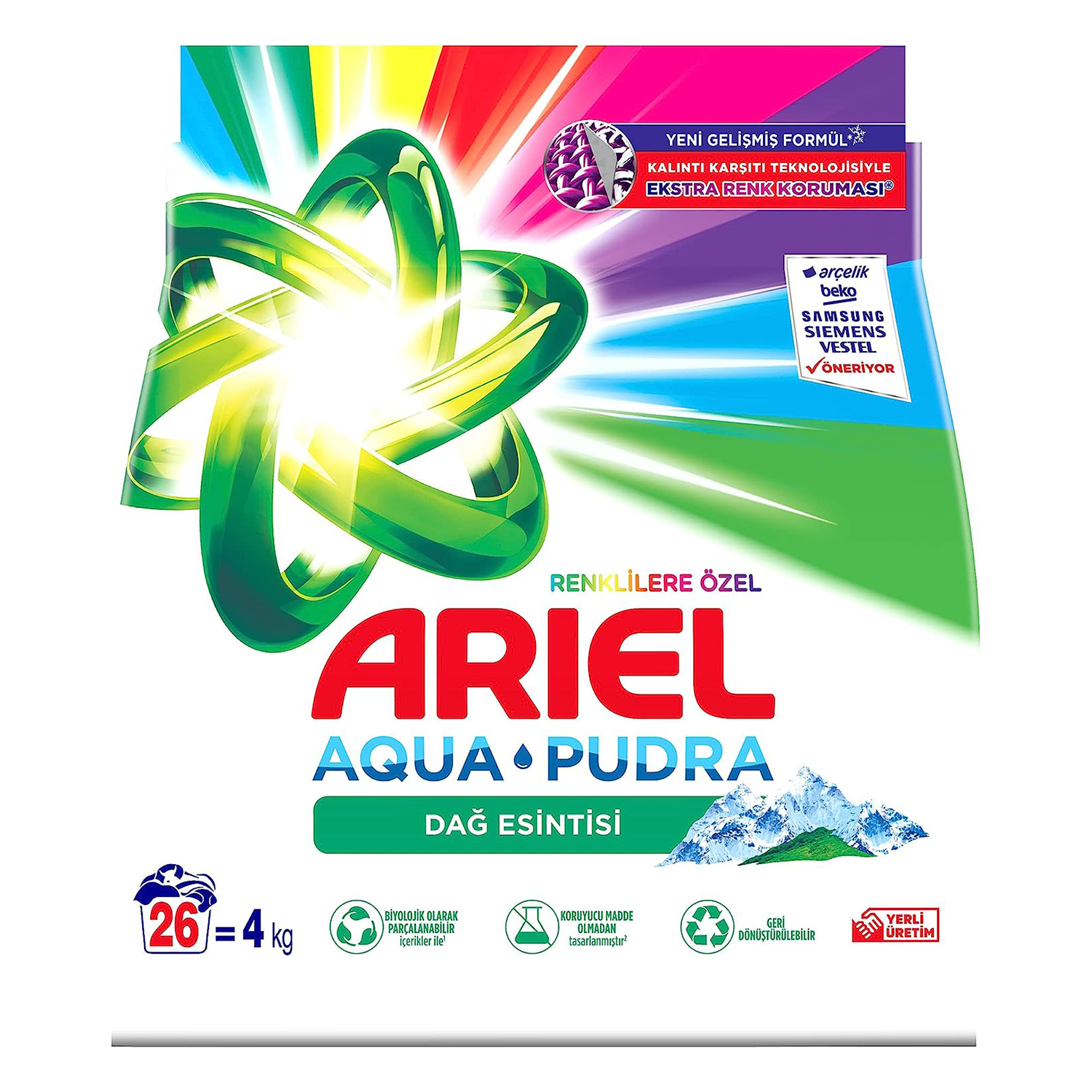 Ariel Matik 4 KĞ Parlak Renkler