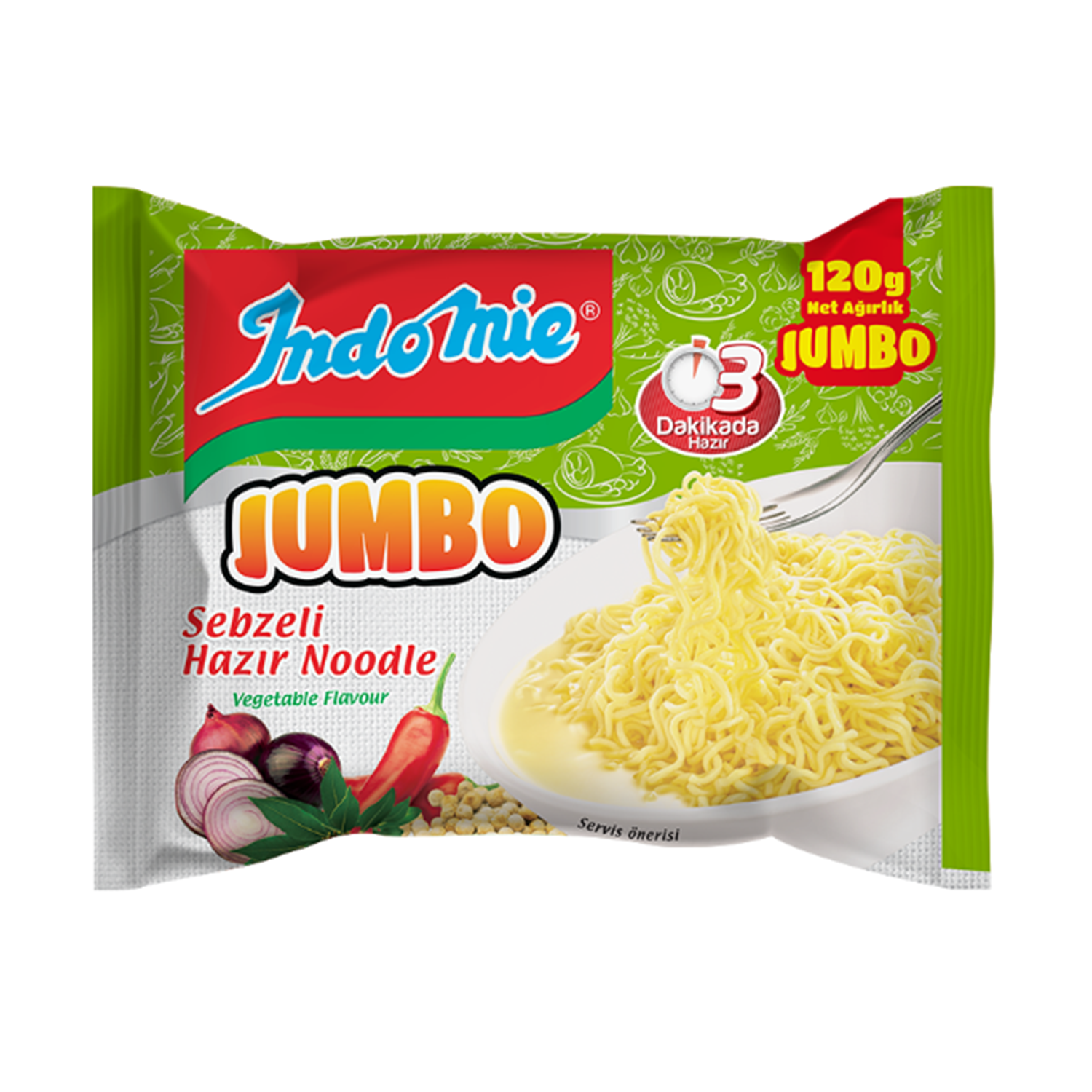 Indomie Jumbo Paket Sebzeli Aromalı 120 GR
