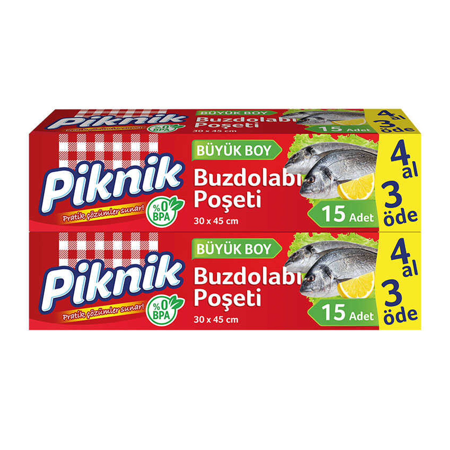 Piknik Buz Dolabı Poşeti 4 Al 3 Öde Büyük