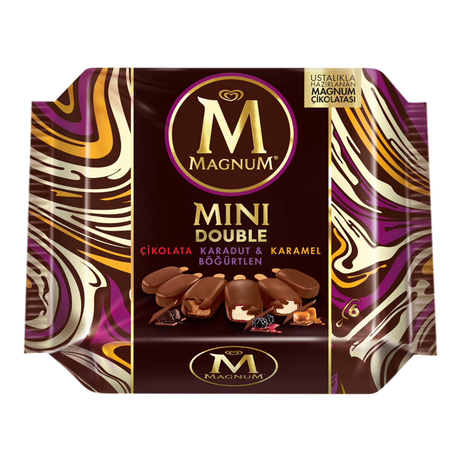 Magnum Mini Karadut Karamel 6lı