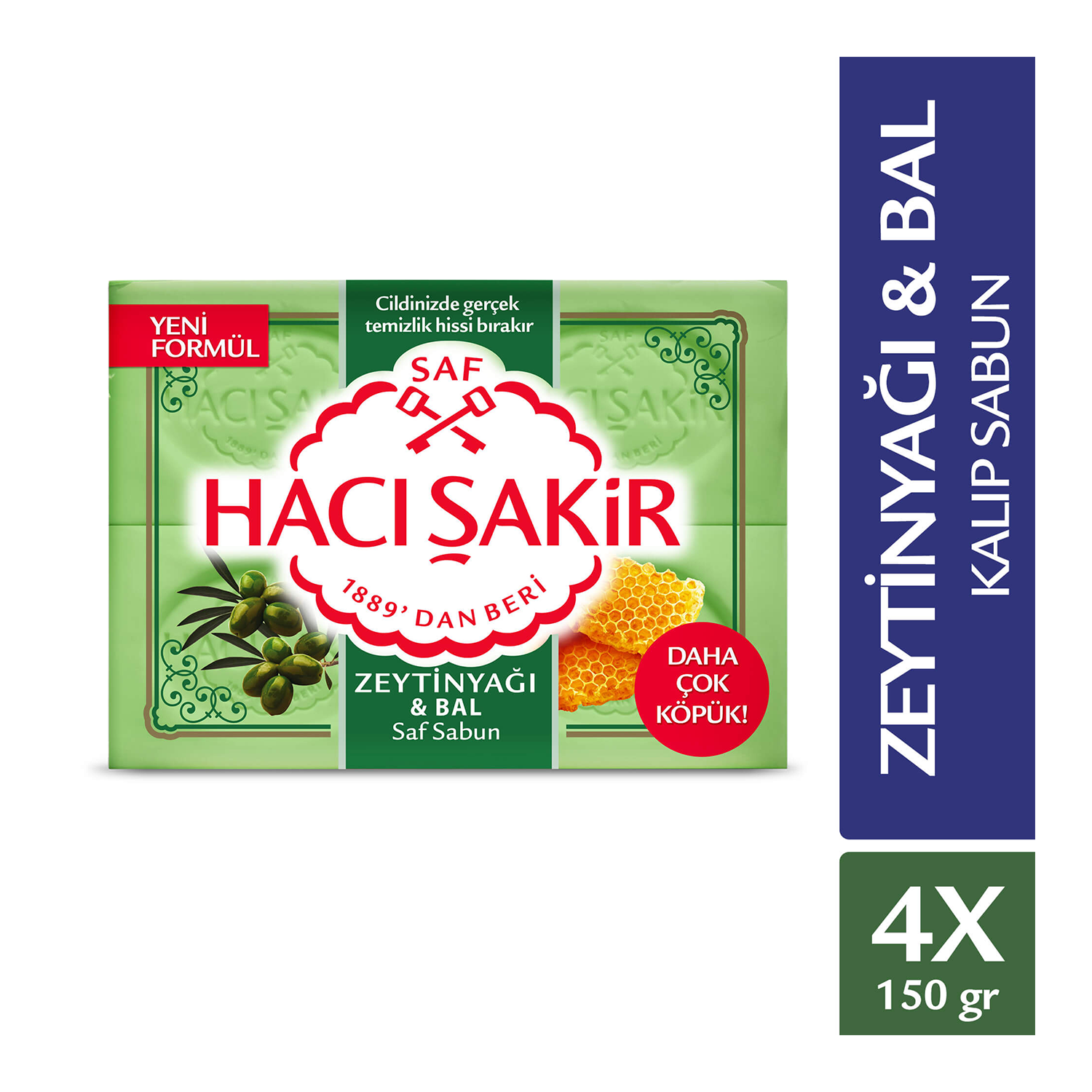 Hacı Şakir Kalıp Sabun Zeytinyağ & Bal 4x150GR