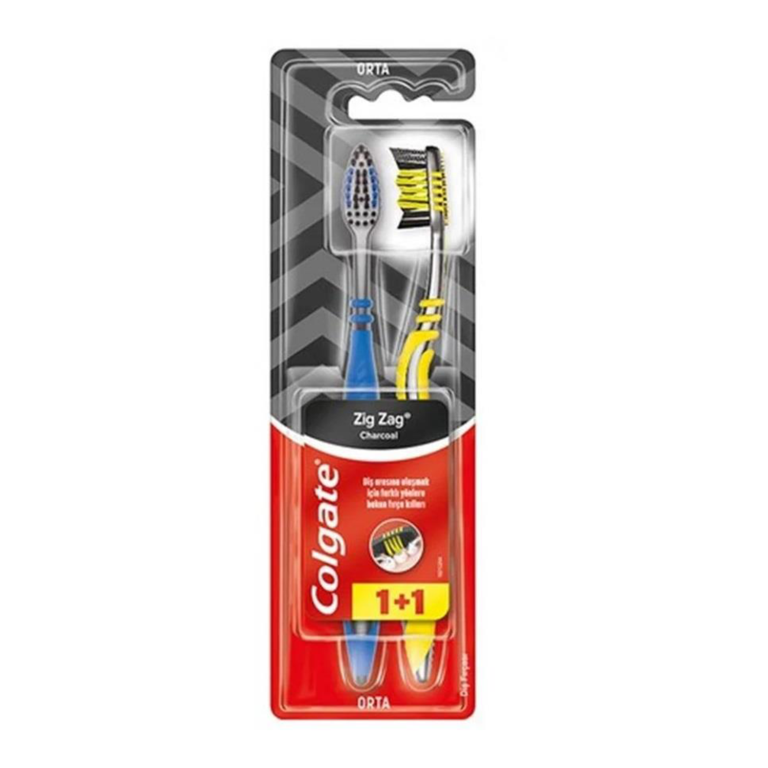Colgate Fırça Zigzag Charcoal 1+1