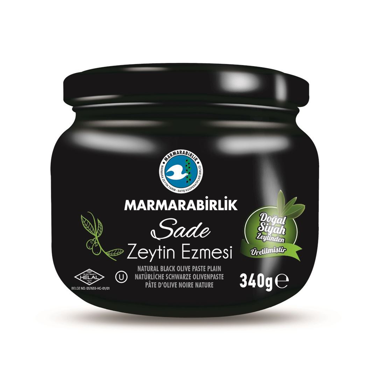 Marmarabirlik Zeytin Ezmesi Sade 340 GR Cam