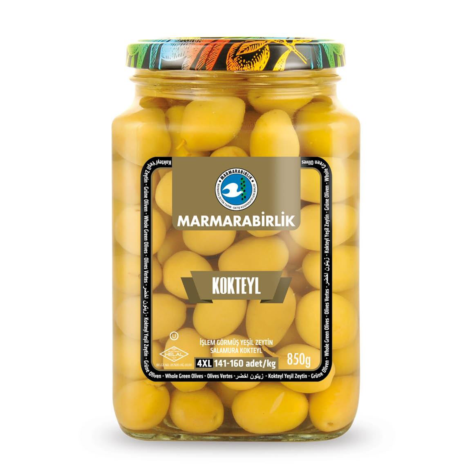 Marmarabirlik Zeytin Kokteyl Yeşil 850 GR