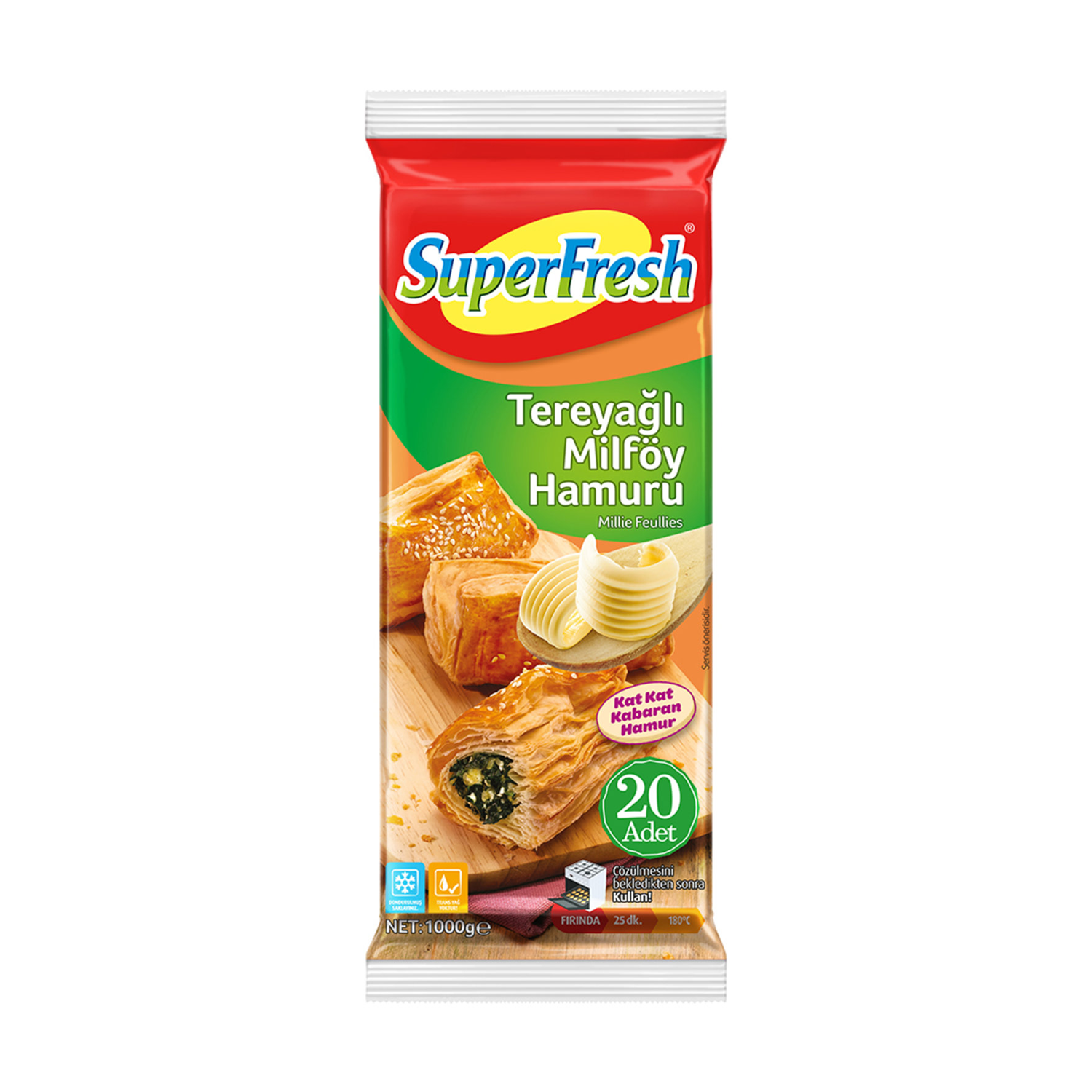 Süperfresh Tereyağlı Milföy Hamuru 1000 GR