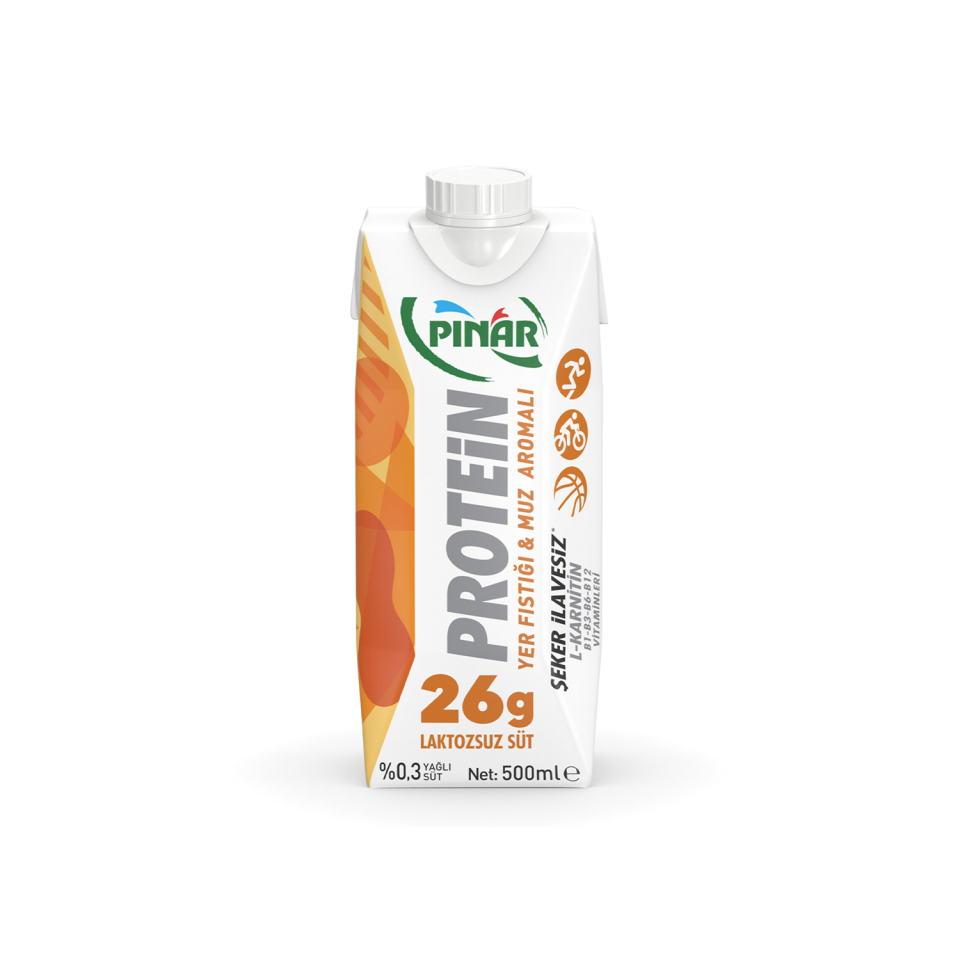 Pınar Süt Protein Muzlu Yer Fıstıklı 500ML