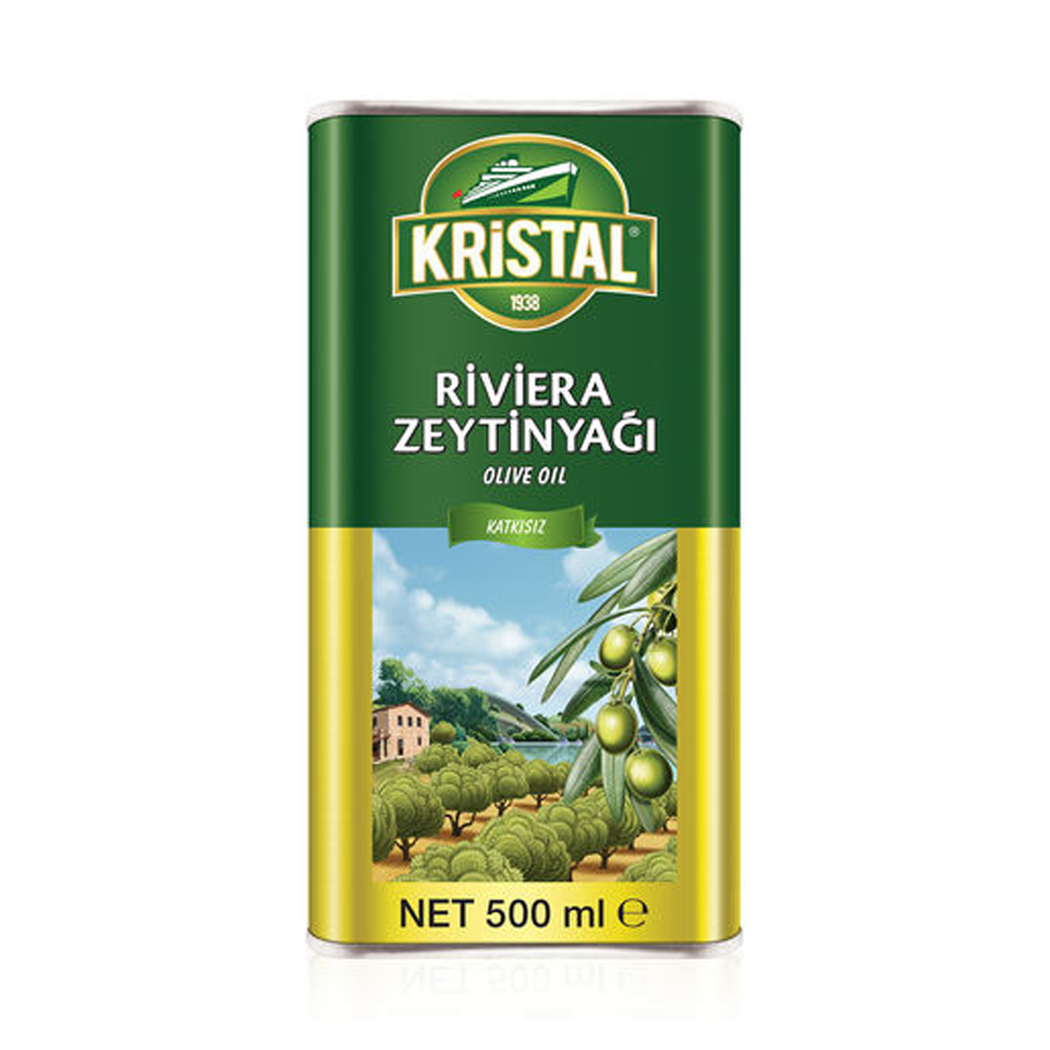 Kristal Teneke Riviera Zeytin Yağı 500 ML