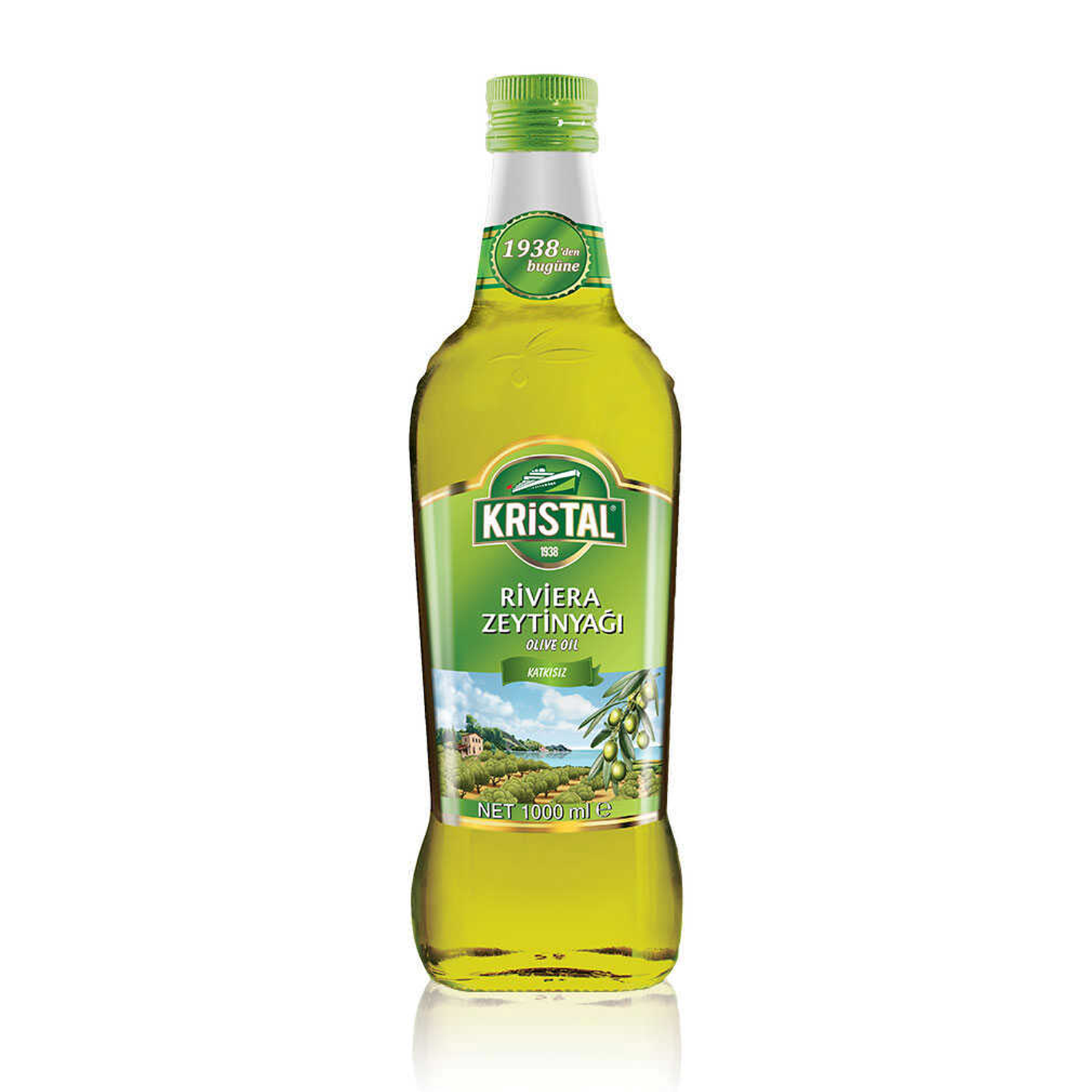 Kristal Cam Riviera Zeytin Yağı 1 LT