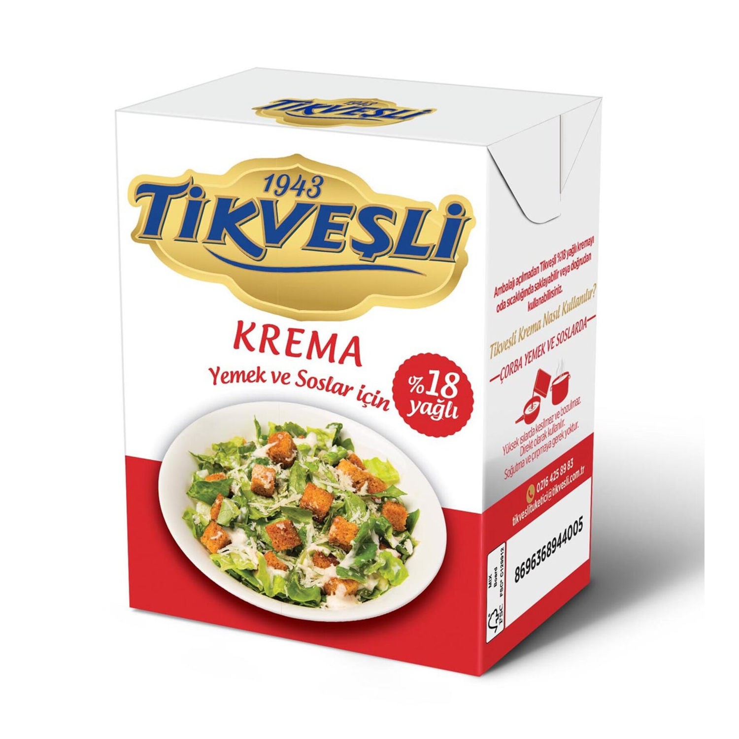 Tikveşli Krema Yemek ve Soslar için 200ML