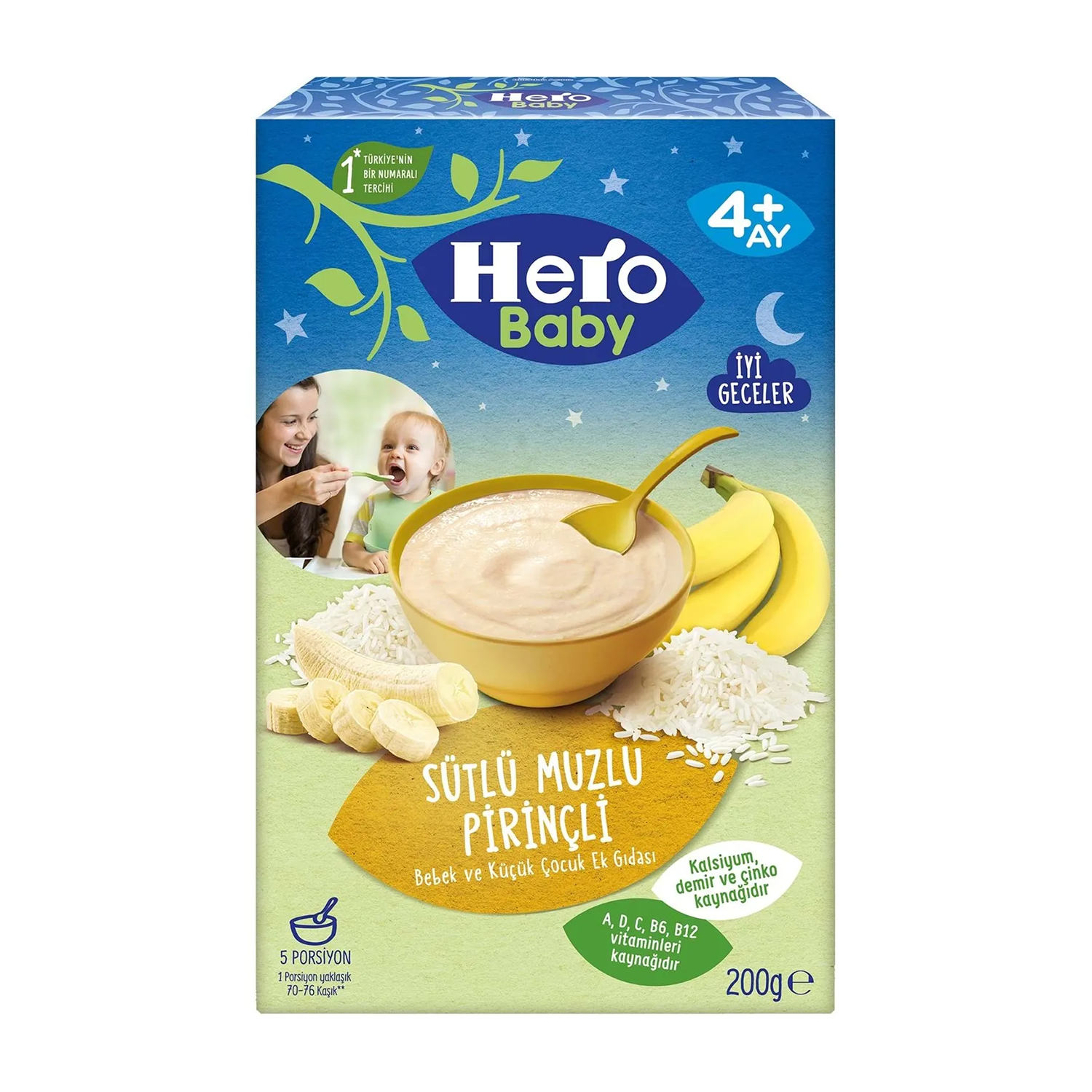 Hero Baby 200 GR Sütlü Pirinçli Muzlu