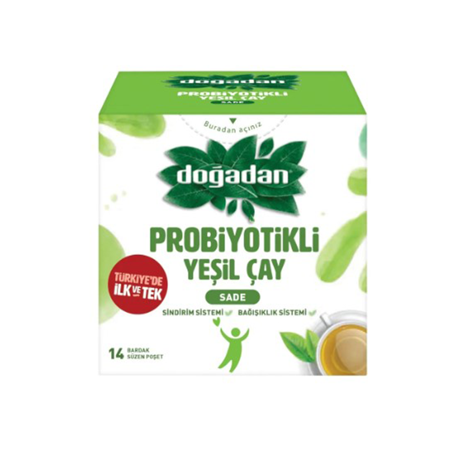 Doğadan 14lü Probiyotikli Yeşil Sade Çay