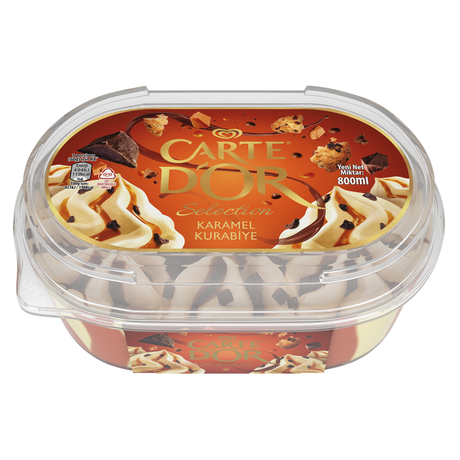 Cartedor Selection Karamel Kurabiye 800 ML