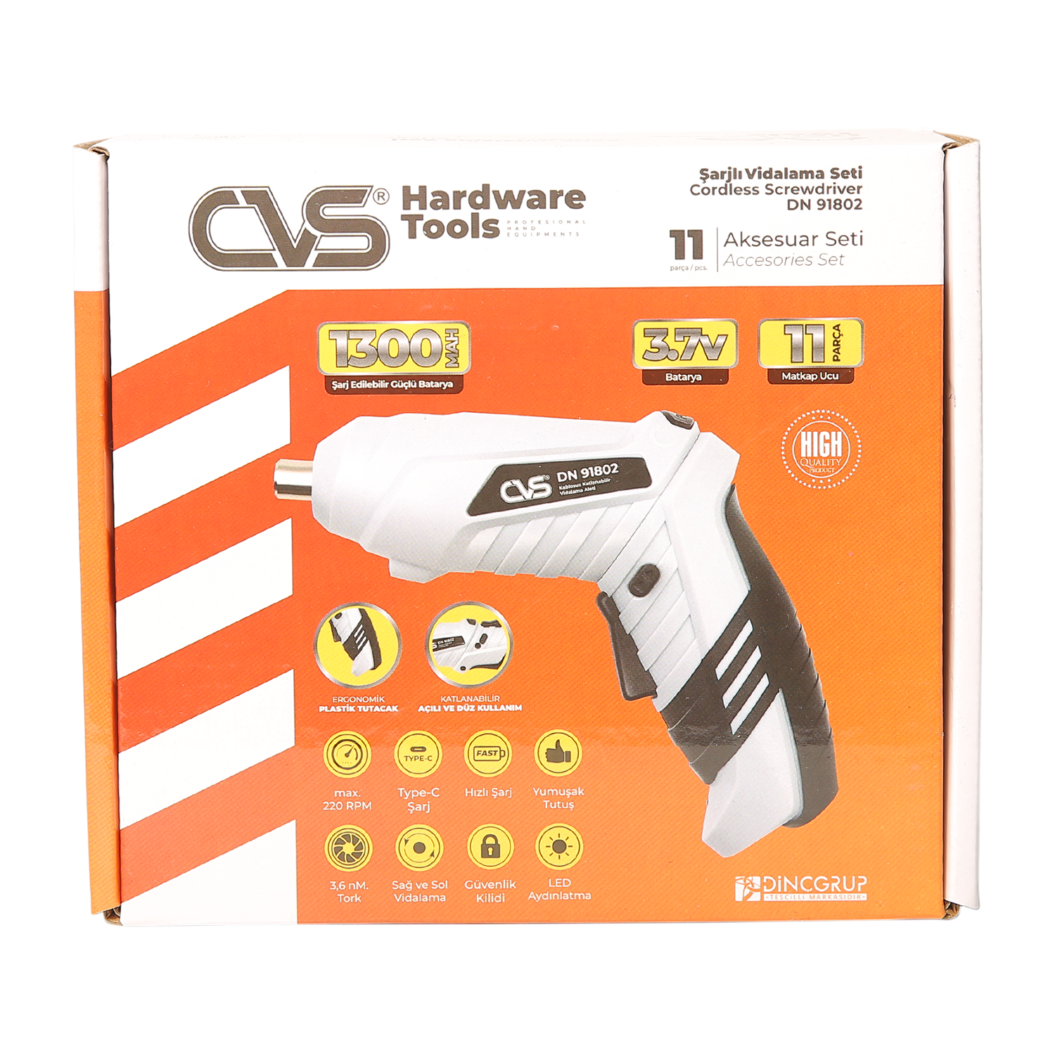 CVS Hardware Tools DN 91802 Akülü Vidalama Seti