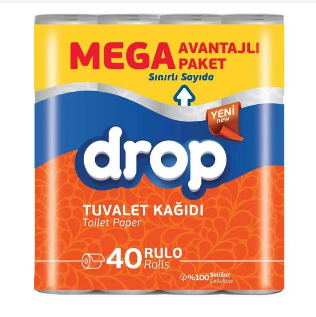 Drop 40'lı Tuvalet Kağıdı 2 Katlı Mega Avantajlı Paket