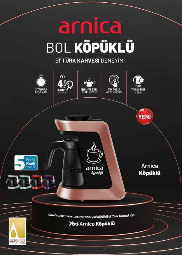 Arnica Köpüklü Türk Kahve Makinesi Rose IH32050