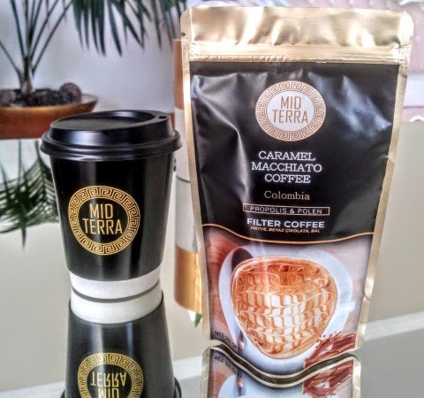 CARAMEL MACCHIATO COFFEE  (Karamel, Propolis, Polen içeren 100 gr Selection Kahve )