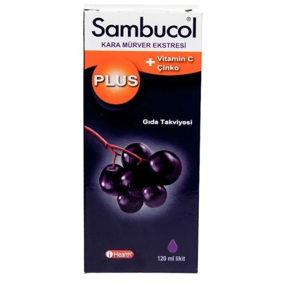Sambucol Plus PLUS Şurup Kara Mürver Özütü + Çinko & Vitamin C (120 ml)