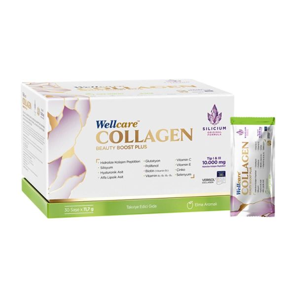 Wellcare Collagen Beauty Boost Plus 10.000 mg Elma Aromalı 30 Saşe