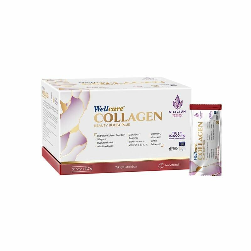 Wellcare Collagen Beauty Boost Plus 10.000 mg Nar Aromalı 30 Saşe