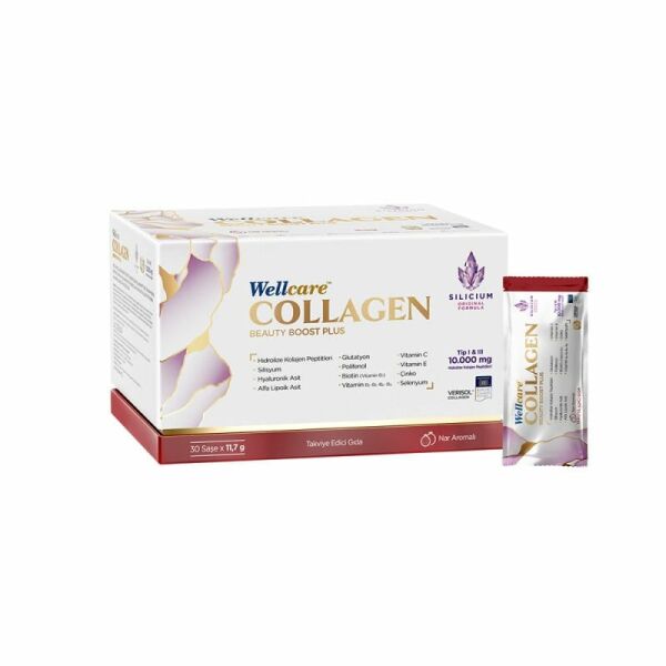 Wellcare Collagen Beauty Boost Plus 10.000 mg Nar Aromalı 30 Saşe