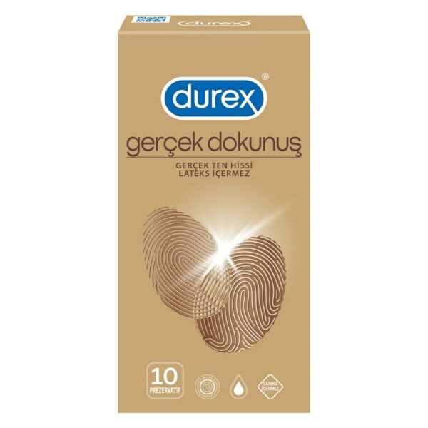 Durex Gerçek Dokunuş Prezervatif 10 lu (Lateks İçermez)