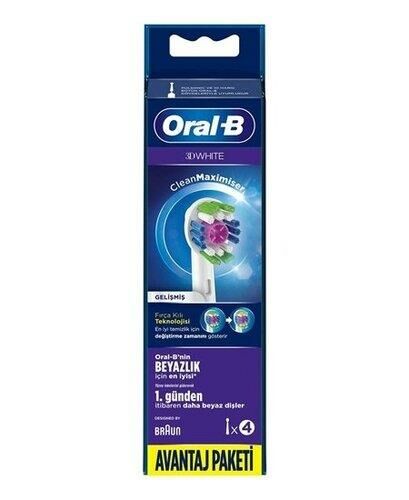 Oral B 3D White Clean Maximiser Diş Fırçası Yedek Başlığı 4'lü