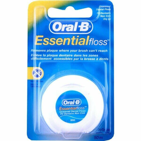 Oral B Essential Floss Unwaxed Mumsuz Diş İpi 50 m