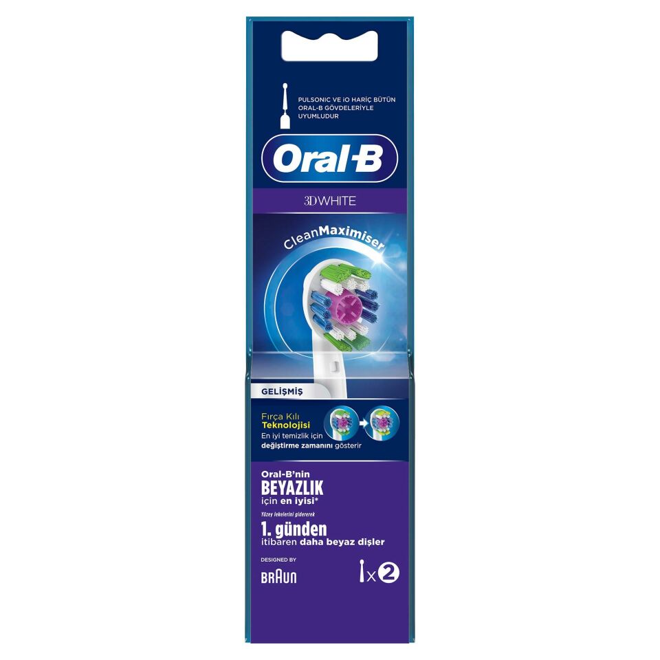 Oral-B 3D White 2'li Diş Fırçası Yedek Başlığı
