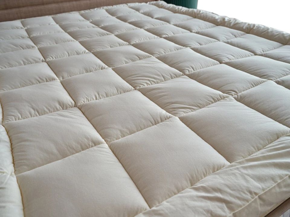 Yün Yatak Pedi 160 x 200 cm - Beyaz