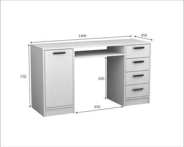 Dmodül Dona 4 çekmeceli Çalışma Masası 140 cm