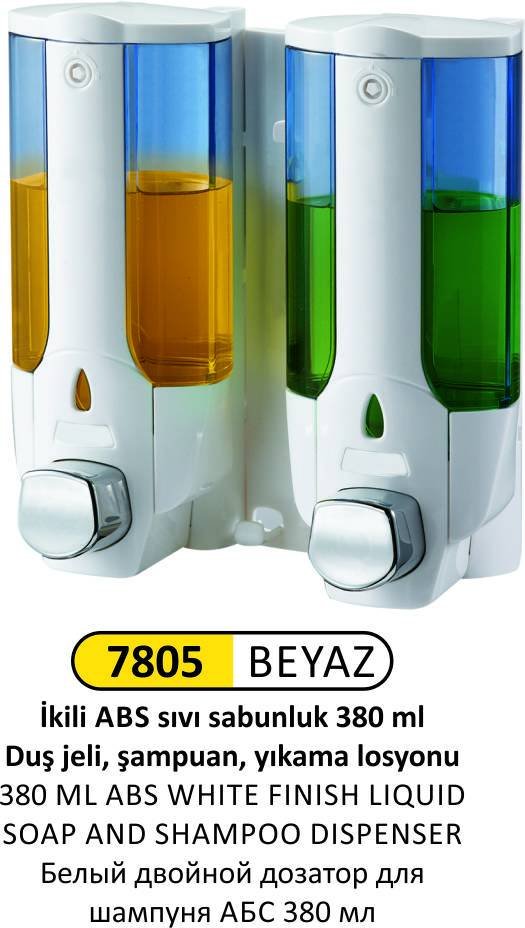 SIVI SABUN ŞAMPUAN VERİCİ ABS BEYAZ 2 Lİ 380 ML