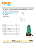 TROY HDK 1500/2  Plastik Temiz Su Dalgıç Pompası  1 Hp, 32 Mss , 7 m3/h