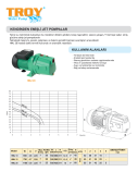 TROY HMJ 15  Döküm Gövdeli Jet Pompa  1 Hp, 49 Mss , 4 m3/h