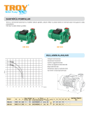 TROY HM 30/2  Salyangoz Santrifüj Pompa  3 HP , 32 Mss , 24 m3/h