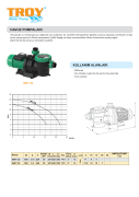 TROY HMH 120  Havuz Pompası  0,85 Hp , 12 Mss , 15 m3/h