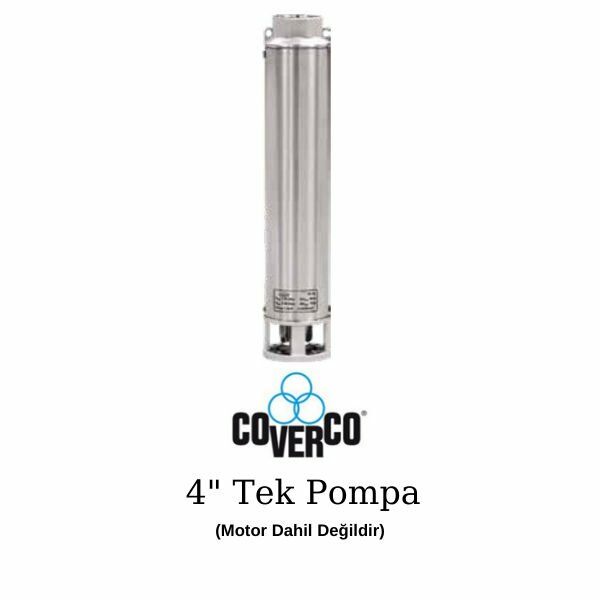 COVERCO 4/44  Tek Dalgıç Pompa, 4'' Derin Kuyu, Sondaj Pompası  5,5 HP , 292 Mss , 6 m3/h