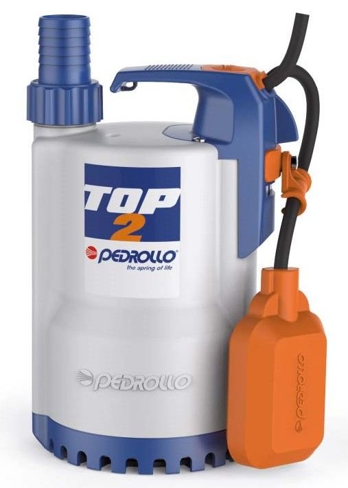 PEDROLLO TOP 1 Plastik Dalgıç Drenaj Pompası,  0.33 HP , 7 Mss , 9,6 m3/h , 10mm partikül çapı , 5mt kablo