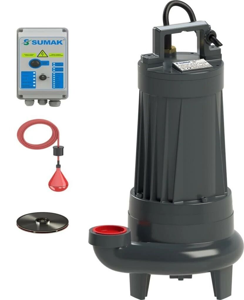 SUMAK SDT 25/2 Döküm Gövdeli Temiz Su Dalgıç Pompası (Trifaze) (3 Hp)