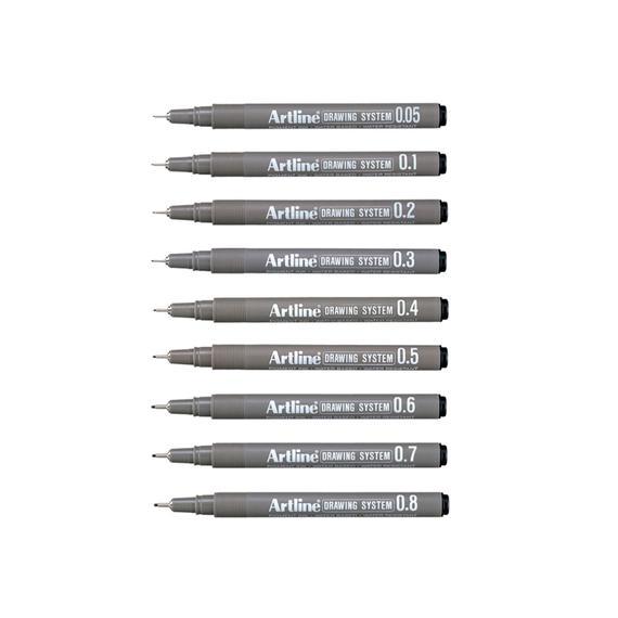 Artline Drawing System Teknik Çizim Kalemleri Siyah