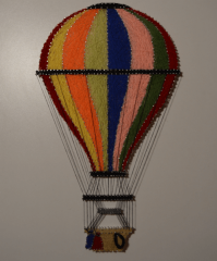 String Art Büyük Sıcak Hava Balonu Duvar Panosu