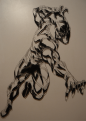 String Art Black Panther Duvar Panosu
