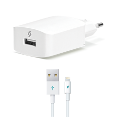 SpeedCharger iPhone için Lightning Kablolu Seyahat Hızlı Şarj Aleti 2.1A Beyaz Rengi
