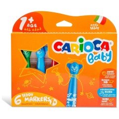 Carioca Baby Jumbo Yıkanabilir Keçeli Boya Kalemi 6 Renk - 42815